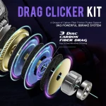 Baitcasting Fishing Reel - 7.1:1/8.1:1 High-Speed Gear Ratio, 20LB Carbon Drag, 30Levels Magnet Braking System, Low Profile Design with Dual spools for Freshwater/Saltwater Fishing