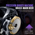 Baitcasting Fishing Reel - 7.1:1/8.1:1 High-Speed Gear Ratio, 20LB Carbon Drag, 30Levels Magnet Braking System, Low Profile Design with Dual spools for Freshwater/Saltwater Fishing