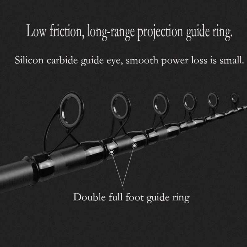 High Carbon Fiber Sea Pole Fishing Rod Low Friction Guide Rings