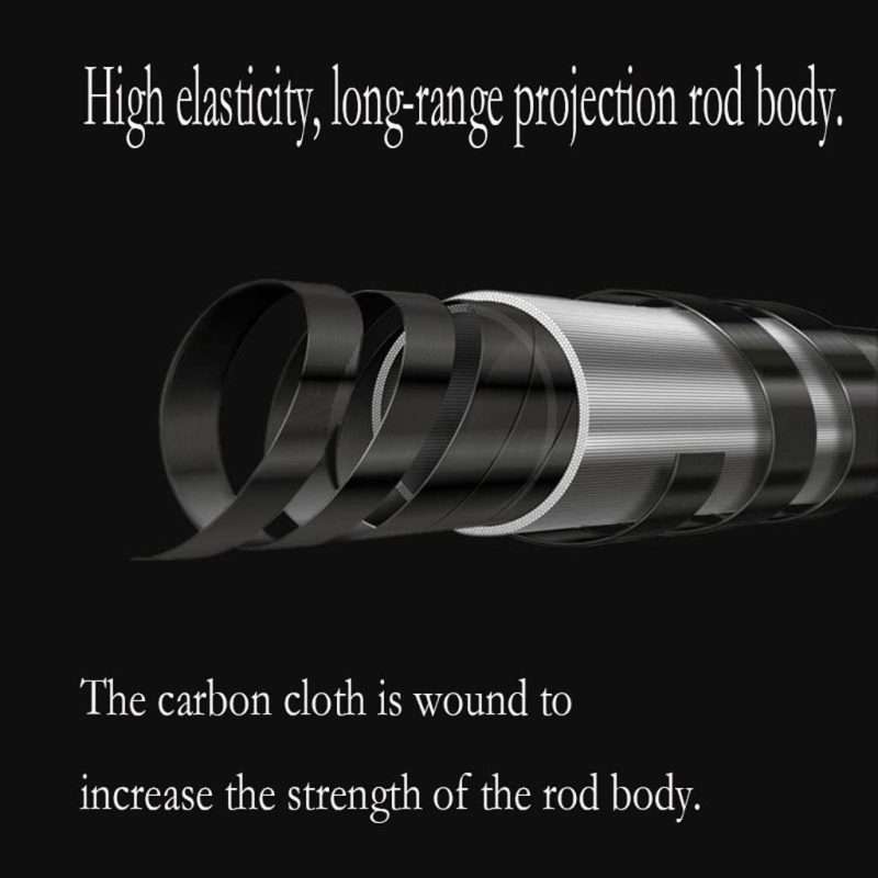 High Elasticity Carbon Fiber Fishing Rod – Strong & Long - Casting