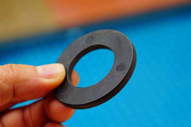 Close-up of a fishing reel drag washer part